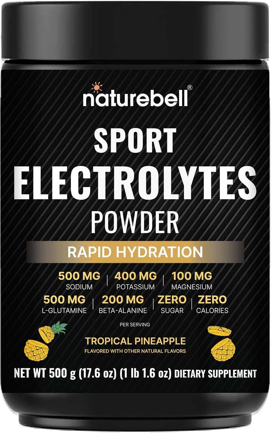 NatureBell Sport Electrolytes Powder Drink Mix, 500 g. No Sugar