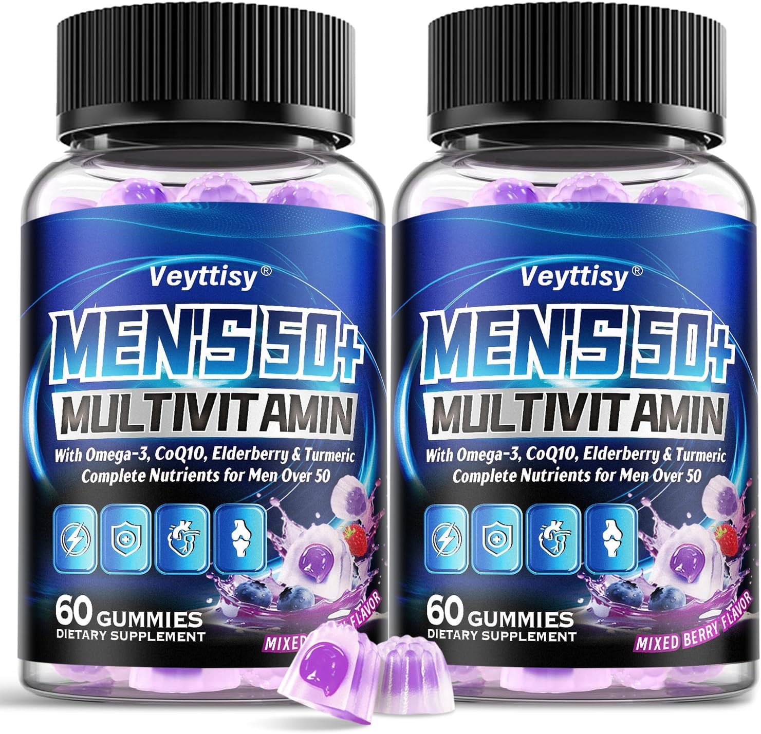 Sugar Free Multivitamin Gummies for Men 50 plus – Methylated Multivitamin
