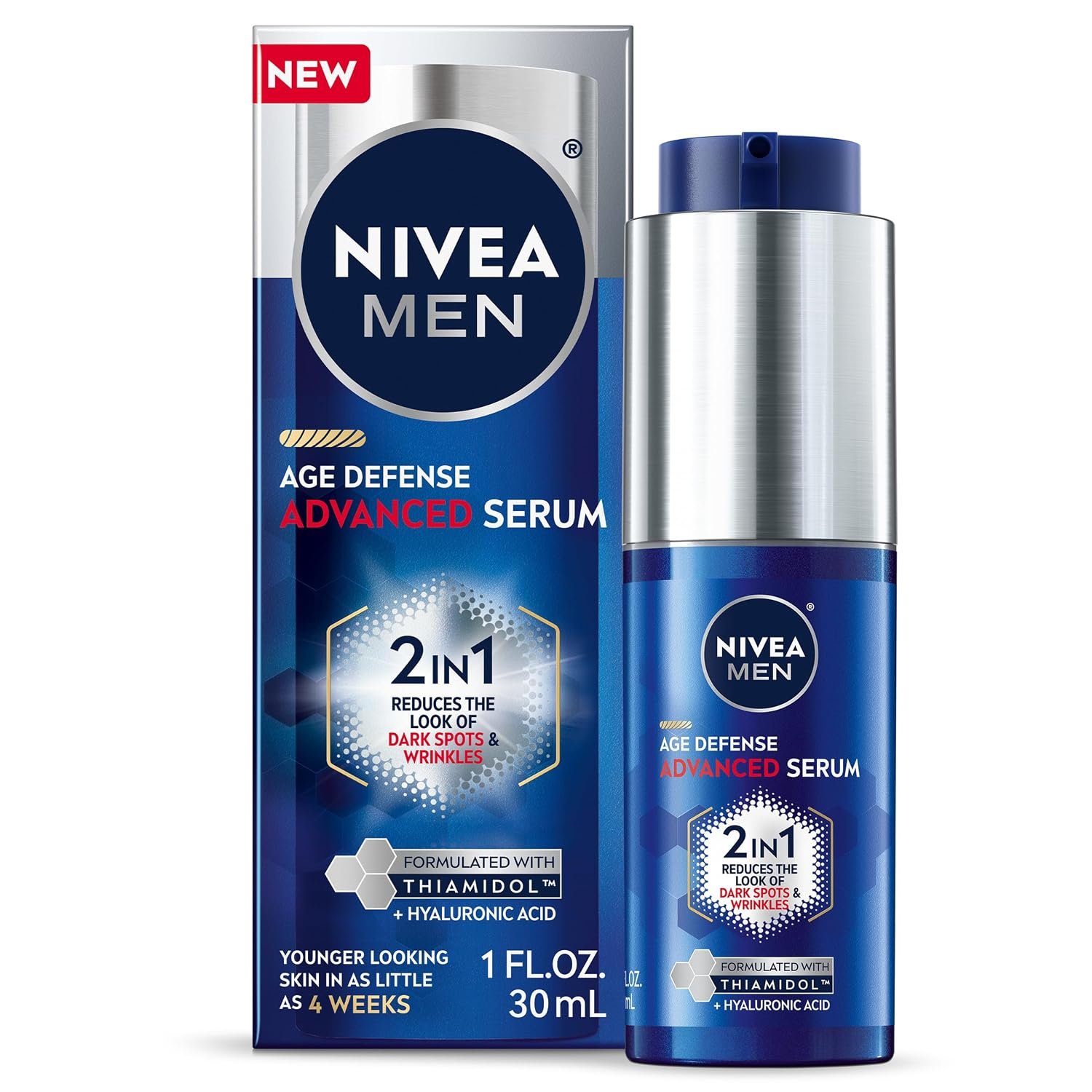 NIVEA MEN Age Defense 2 in 1 Face Serum, 1 FL OZ