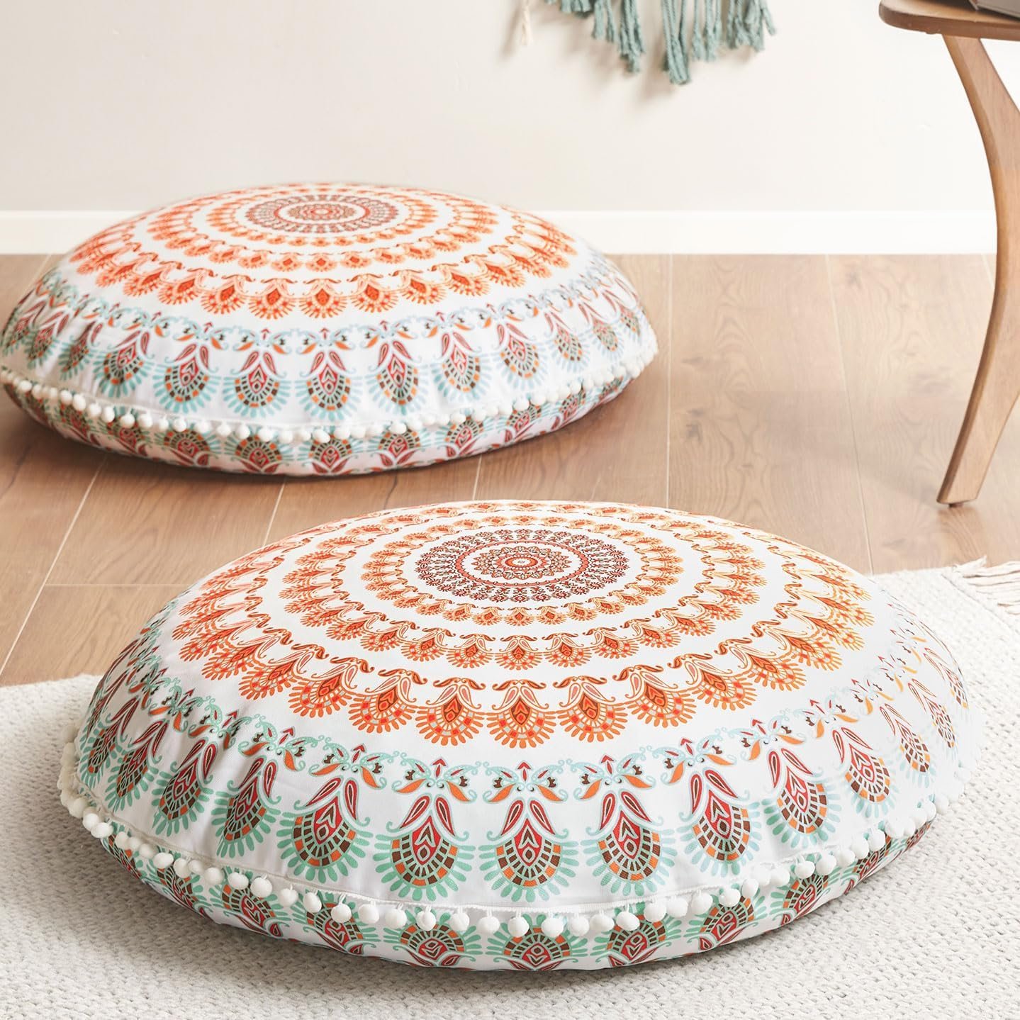 Codi Floor Pillows 2 Pack, Large Meditation Cushions for Adults, 32-inch